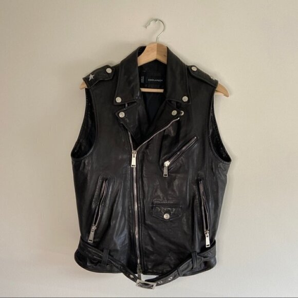 Dsquared2 RARE BORN IN 1964 STUDDED LEATHER JACKET - Picture 1 of 15